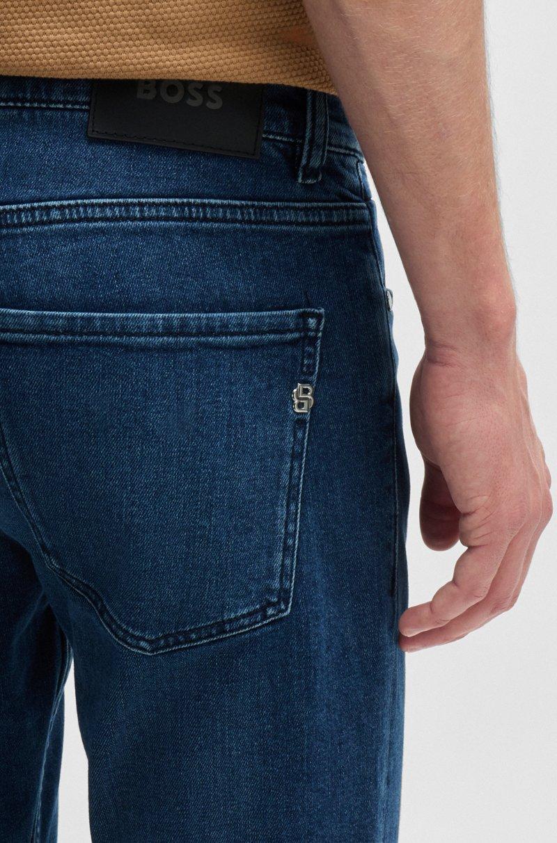 Hugo Boss Vaqueros Delaware Slim Fit De Cómodo Tejido Vaquero Elástico Azul Puro