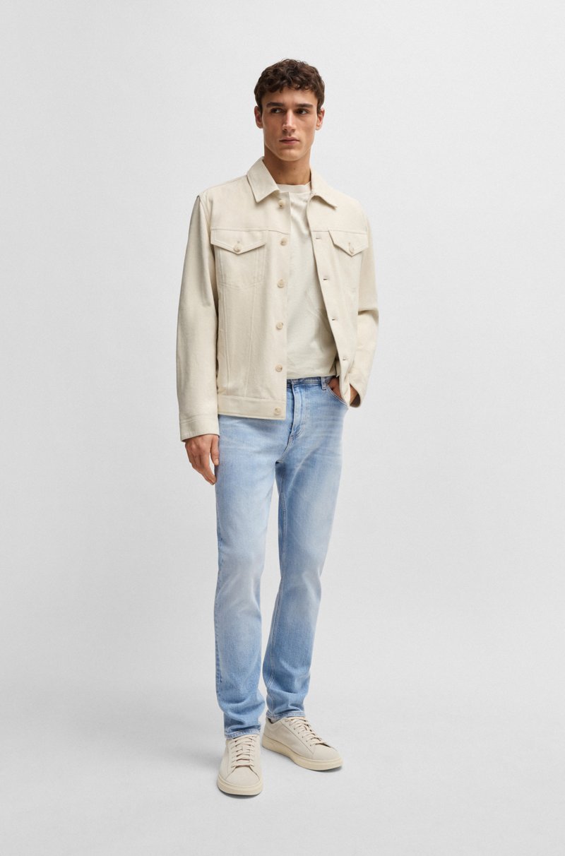 Hugo Boss Vaqueros Delaware Slim Fit De Cómodo Tejido Vaquero Elástico Azul