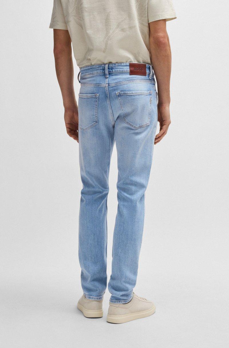 Hugo Boss Vaqueros Delaware Slim Fit De Cómodo Tejido Vaquero Elástico Azul