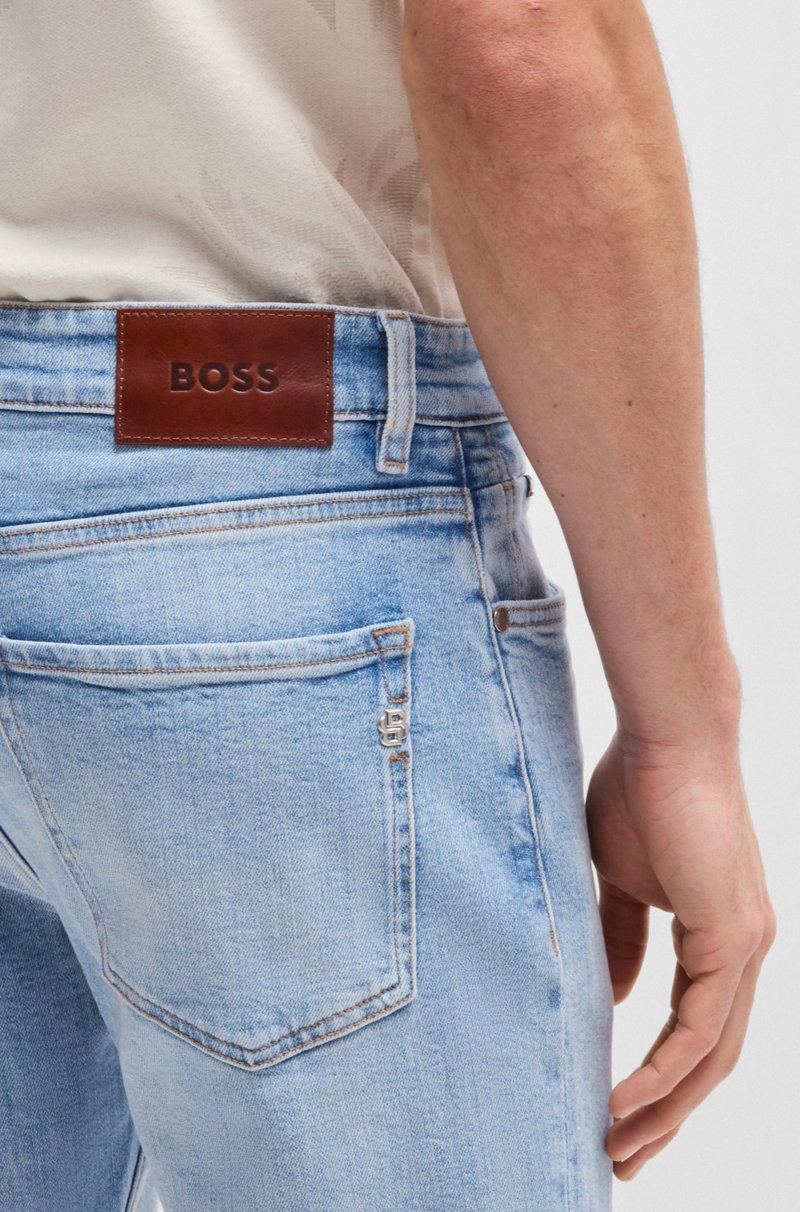 Hugo Boss Vaqueros Delaware Slim Fit De Cómodo Tejido Vaquero Elástico Azul