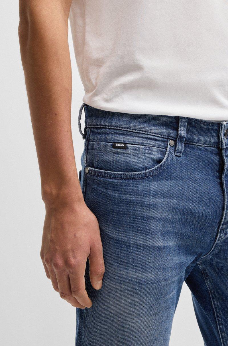 Hugo Boss Vaqueros Delaware Slim Fit De Cómodo Tejido Vaquero Elástico Azul