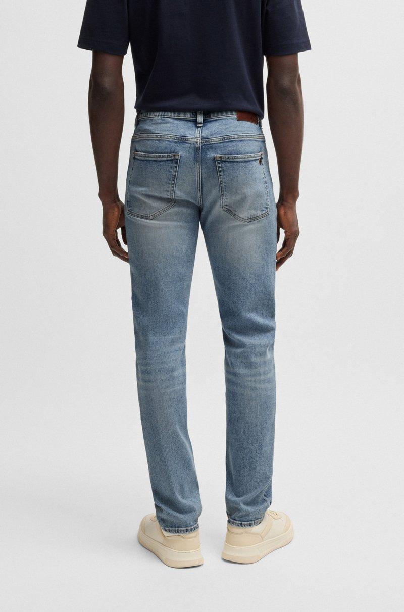 Hugo Boss Vaqueros Delaware Slim Fit De Cómodo Tejido Vaquero Elástico Azul