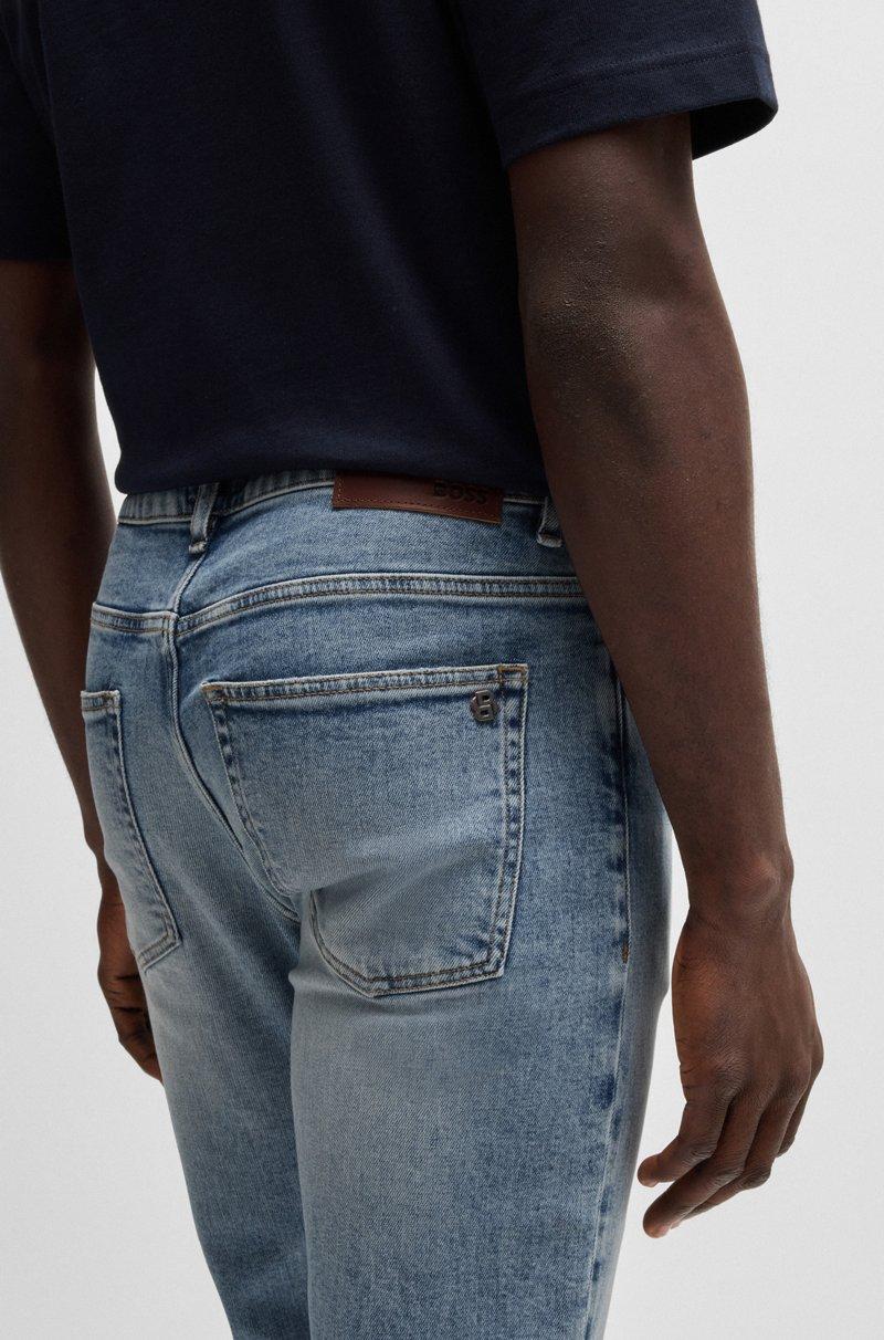 Hugo Boss Vaqueros Delaware Slim Fit De Cómodo Tejido Vaquero Elástico Azul