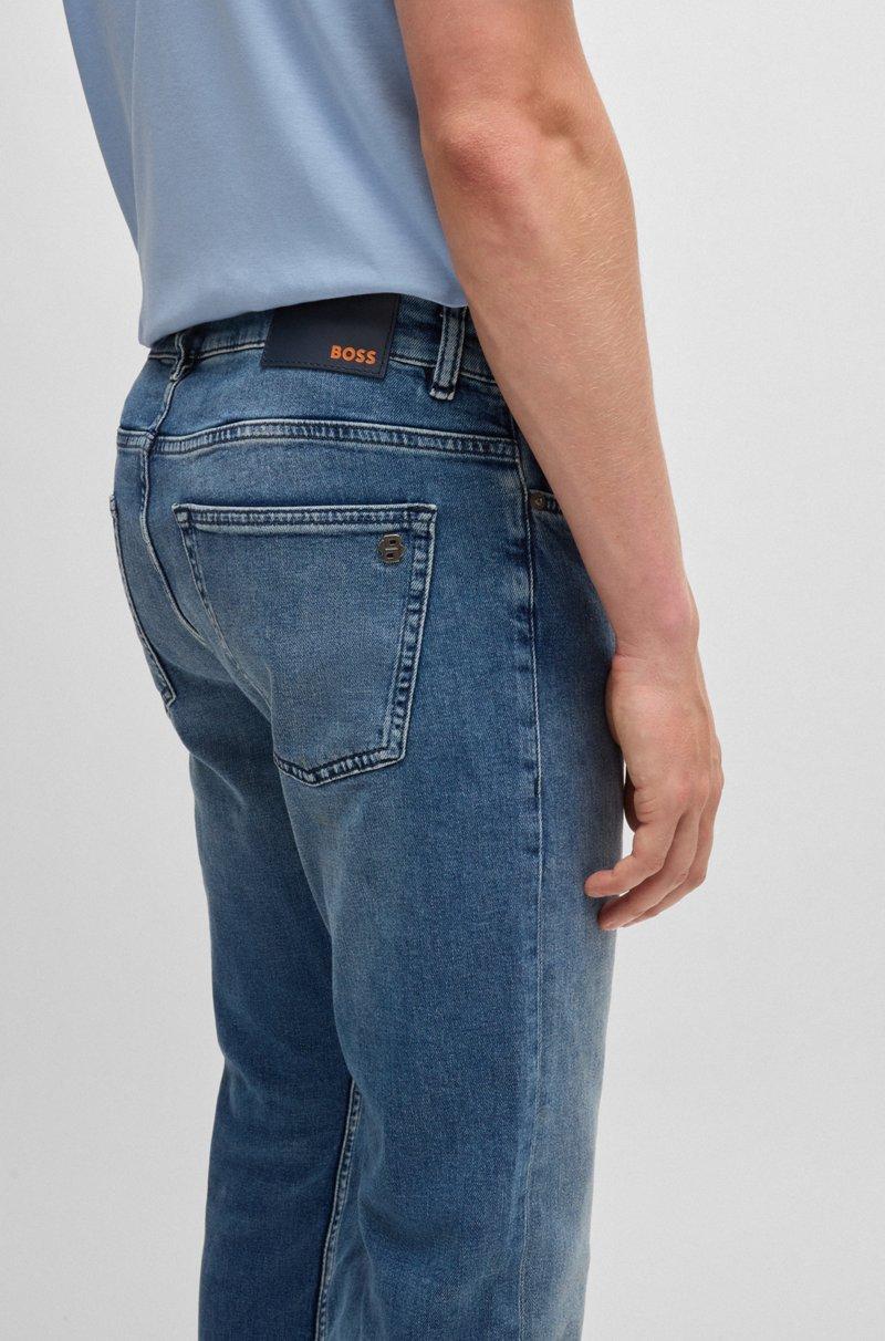 Hugo Boss Vaqueros Delaware Slim Fit De Cómodo Tejido Vaquero Elástico Azul