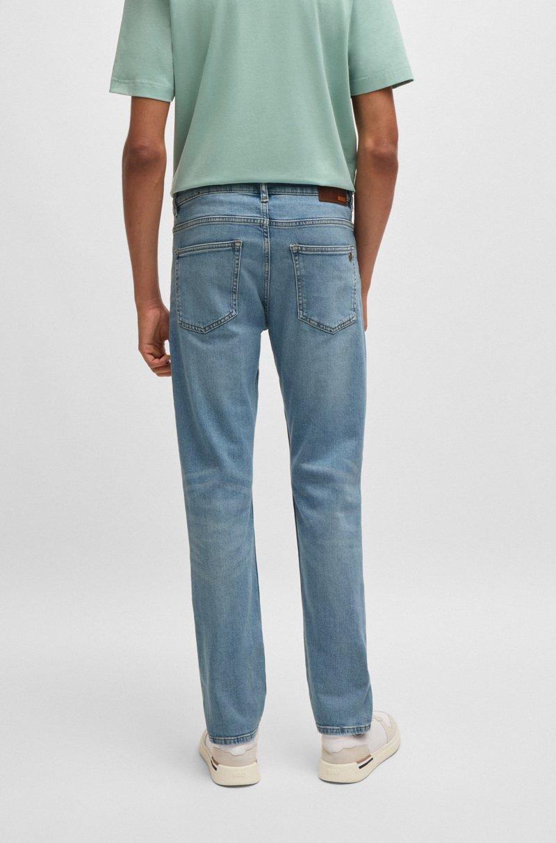 Hugo Boss Vaqueros Delaware Slim Fit De Cómodo Tejido Vaquero Elástico Azul Brillante
