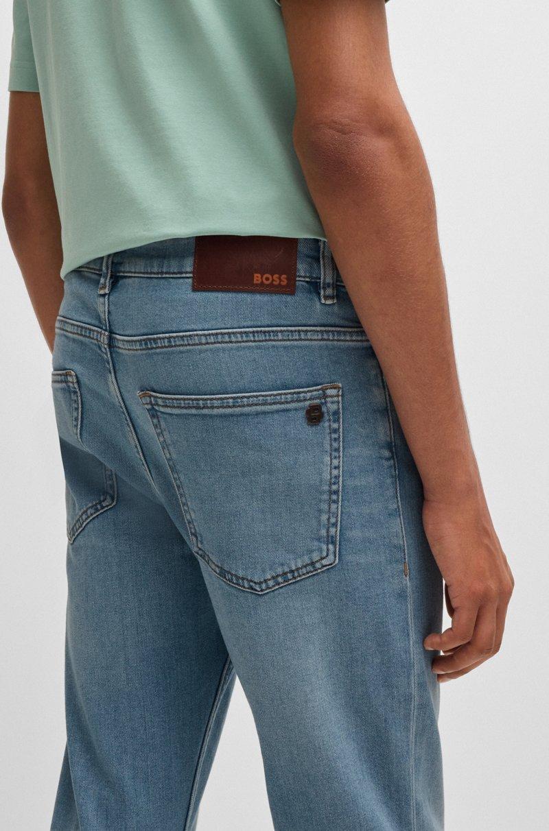 Hugo Boss Vaqueros Delaware Slim Fit De Cómodo Tejido Vaquero Elástico Azul Brillante