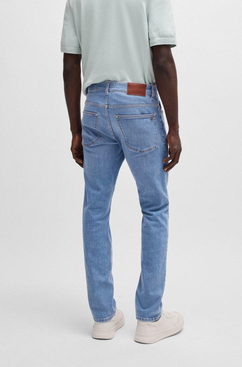 Hugo Boss Vaqueros Delaware Slim Fit De Denim Azul Suave Que Facilita El Movimiento