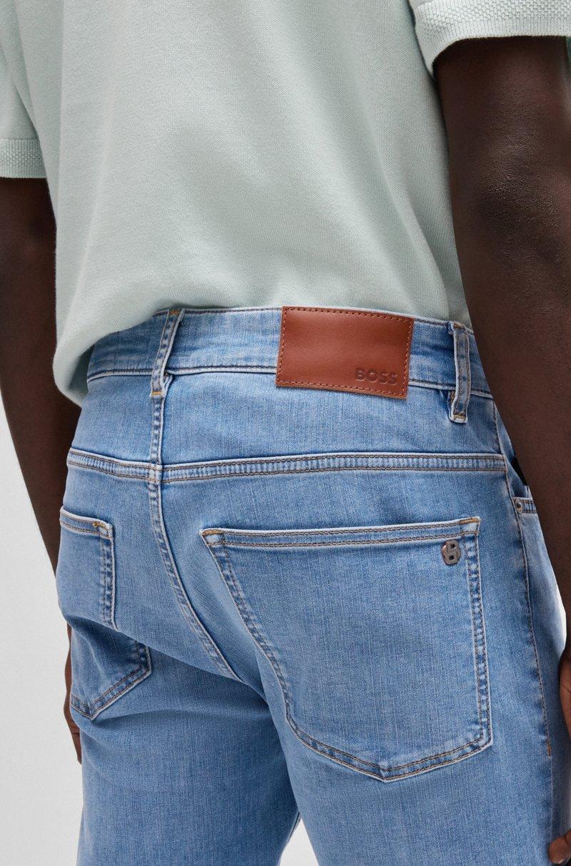 Hugo Boss Vaqueros Delaware Slim Fit De Denim Azul Suave Que Facilita El Movimiento