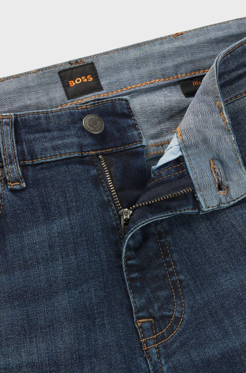 Hugo Boss Vaqueros Delaware Slim Fit De Denim Elástico Azul Oscuro