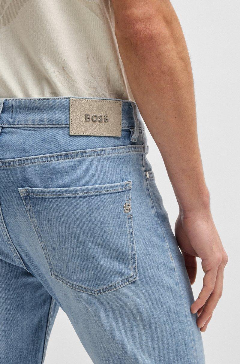 Hugo Boss Vaqueros Delaware Slim Fit De Denim Italiano Azul