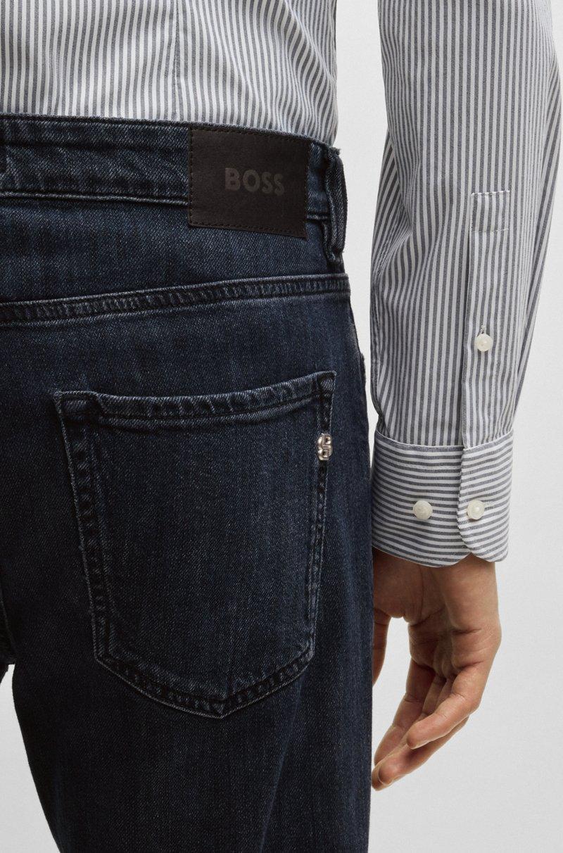 Hugo Boss Vaqueros Delaware Slim Fit De Tejido Vaquero Elástico Azul Oscuro