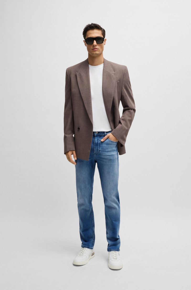 Hugo Boss Vaqueros Delaware Slim Fit En Denim Azul Con Tacto De Cashmere