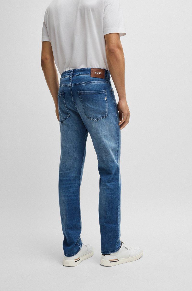 Hugo Boss Vaqueros Delaware Slim Fit En Denim Azul Con Tacto De Cashmere
