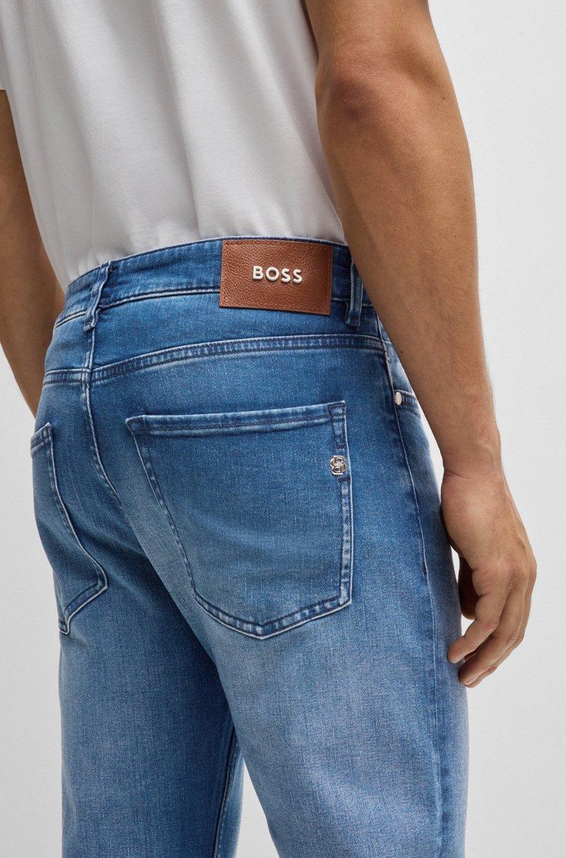 Hugo Boss Vaqueros Delaware Slim Fit En Denim Azul Con Tacto De Cashmere