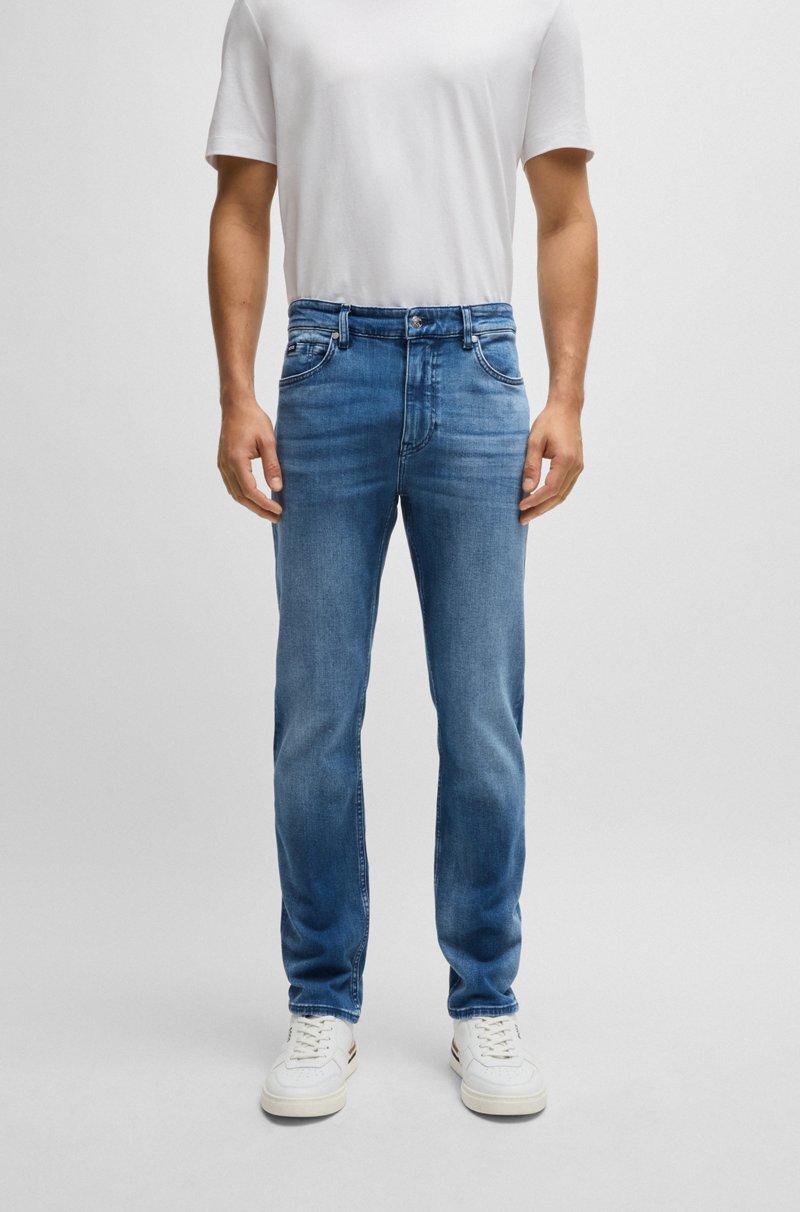 Hugo Boss Vaqueros Delaware slim fit en denim azul con tacto de cashmere