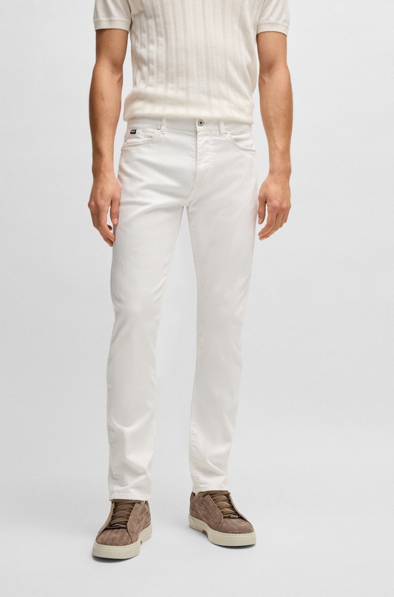 Hugo Boss Vaqueros Delaware slim fit en denim elástico blanco