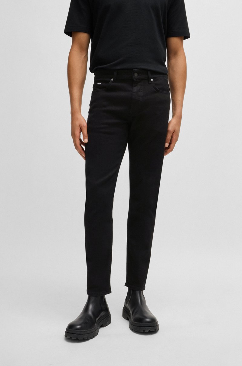 Hugo Boss Vaqueros Delaware slim fit en denim italiano negro intenso