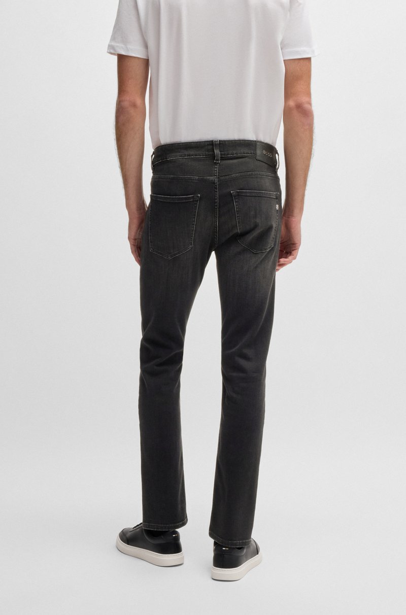 Hugo Boss Vaqueros Delaware Slim Fit En Denim Negro Supersuave