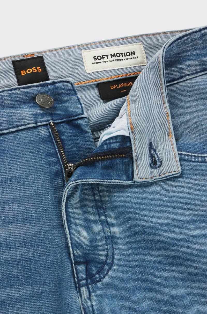 Hugo Boss Vaqueros Delaware Slim Fit En Denim Superelástico Azul