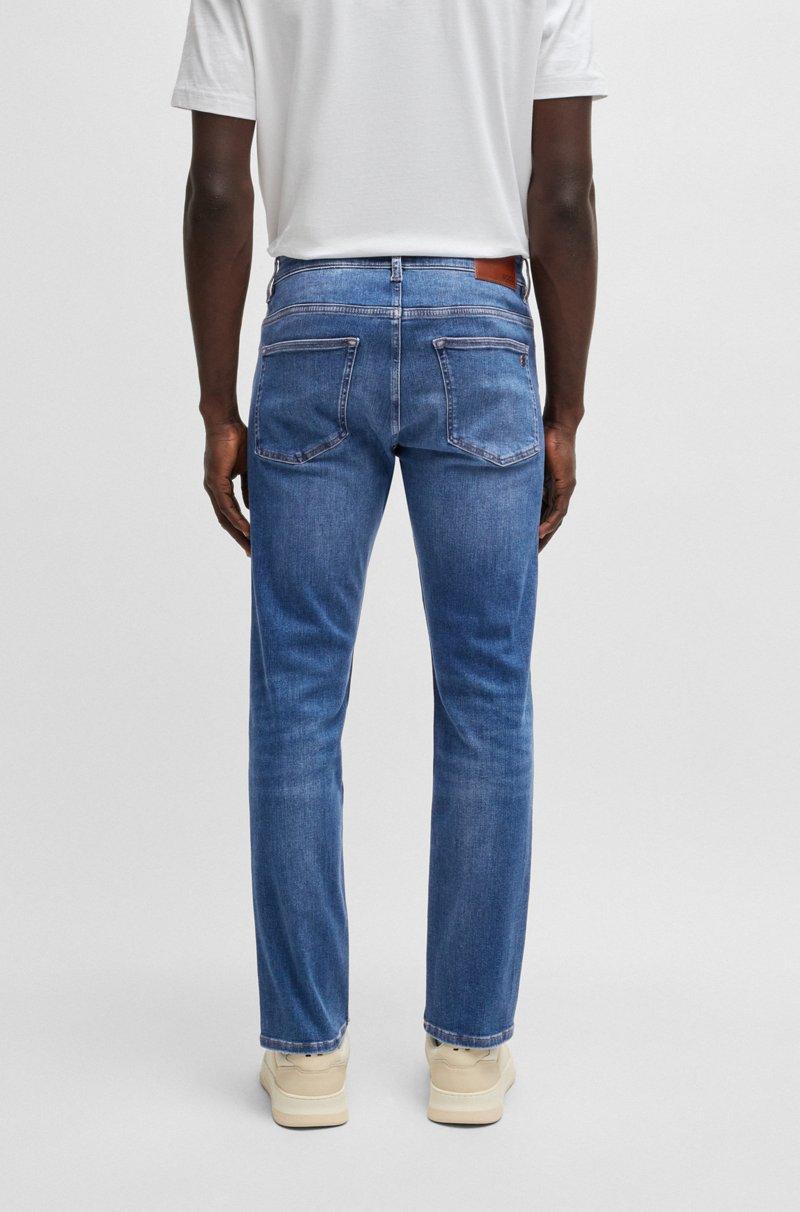 Hugo Boss Vaqueros Delaware Slim Fit En Tejido Vaquero Azul Suave Que Facilita El Movimiento