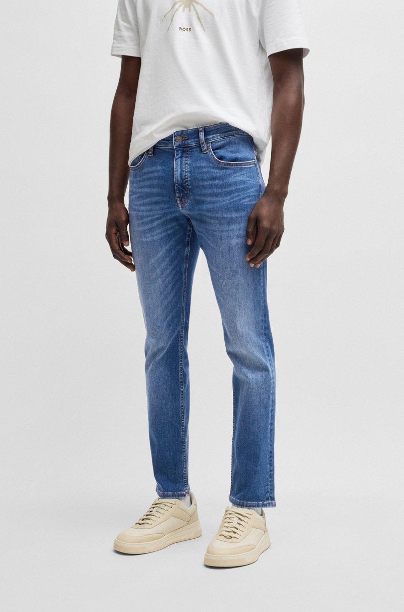 Hugo Boss Vaqueros Delaware slim fit en tejido vaquero azul suave que facilita el movimiento