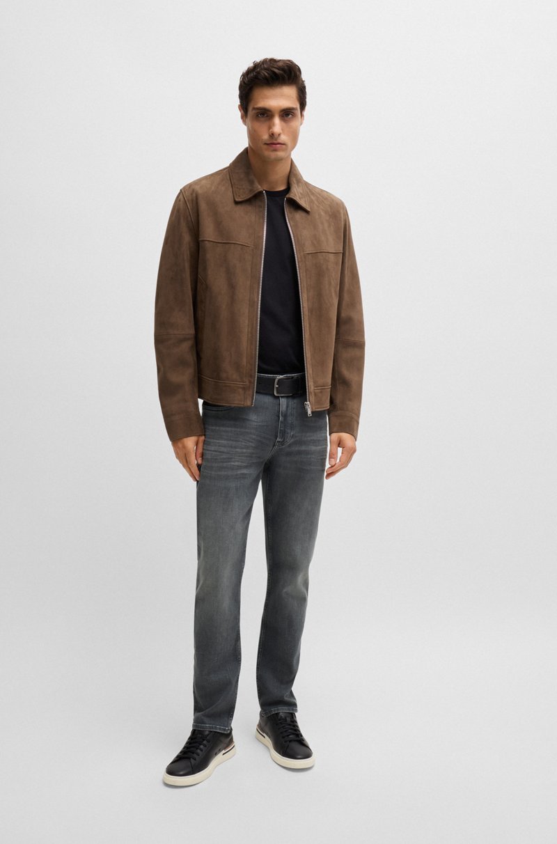 Hugo Boss Vaqueros Delaware Slim Fit En Tejido Vaquero Elástico Gris