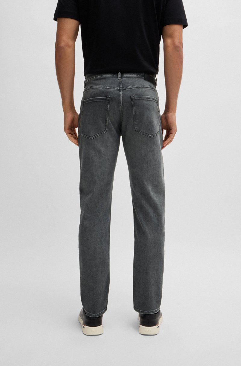 Hugo Boss Vaqueros Delaware Slim Fit En Tejido Vaquero Elástico Gris