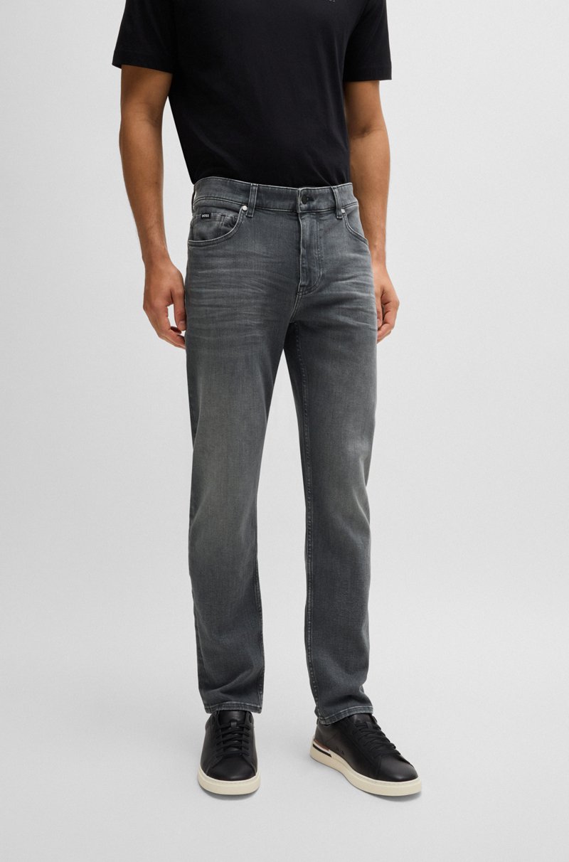 Hugo Boss Vaqueros Delaware slim fit en tejido vaquero elástico gris
