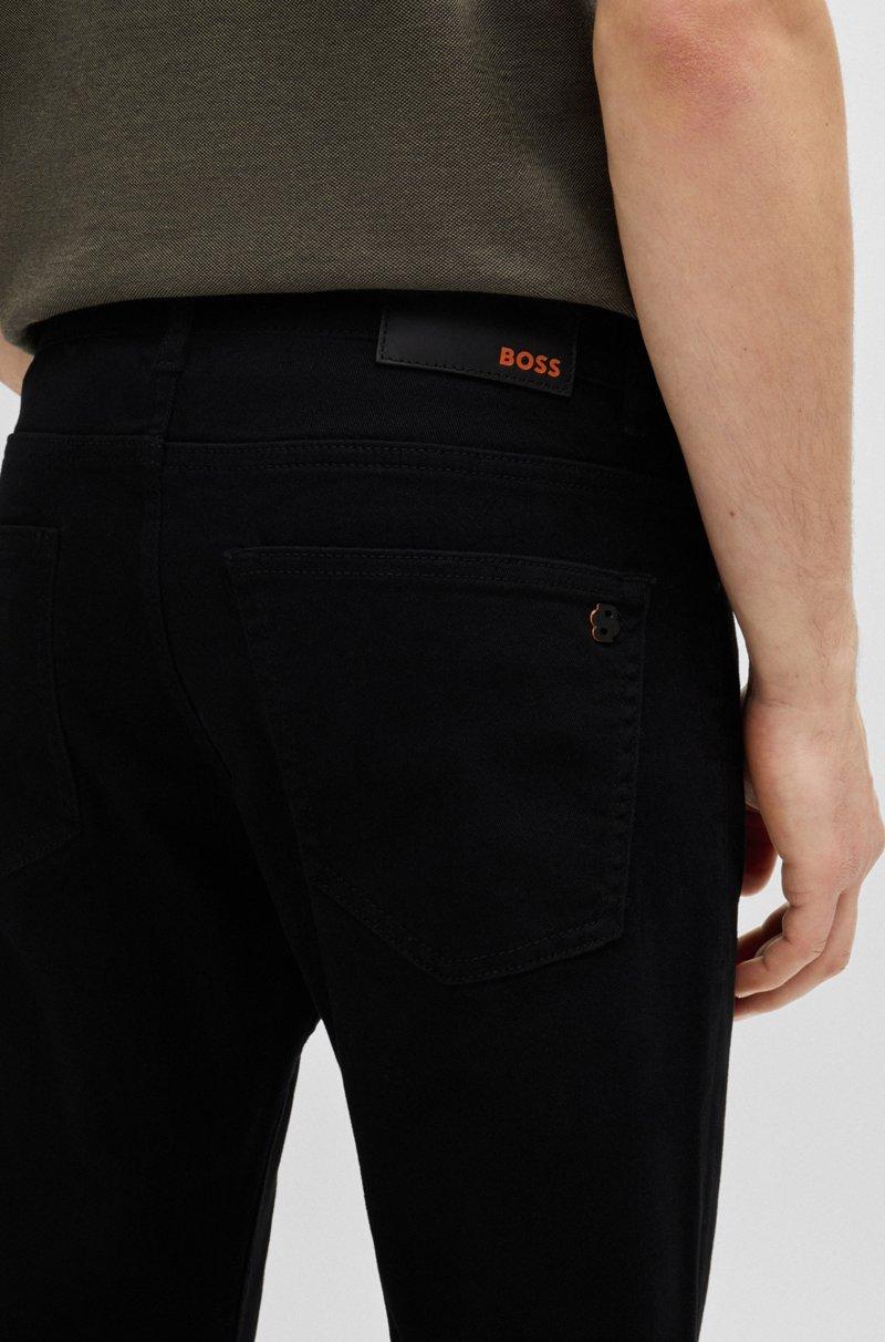 Hugo Boss Vaqueros Delaware Slim Fit En Un Cómodo Denim Elástico Stay Black