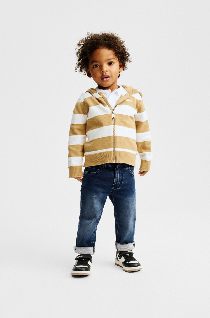 Hugo Boss Vaqueros En Denim Elástico Azul Para Niños