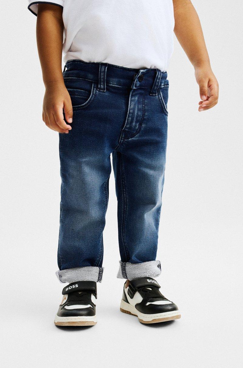 Hugo Boss Vaqueros En Denim Elástico Azul Para Niños