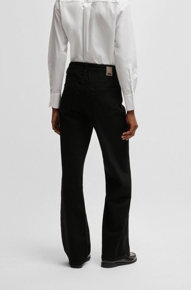 Hugo Boss Vaqueros En Tejido Vaquero Elástico Negro Intenso Con Ribetes De La Marca