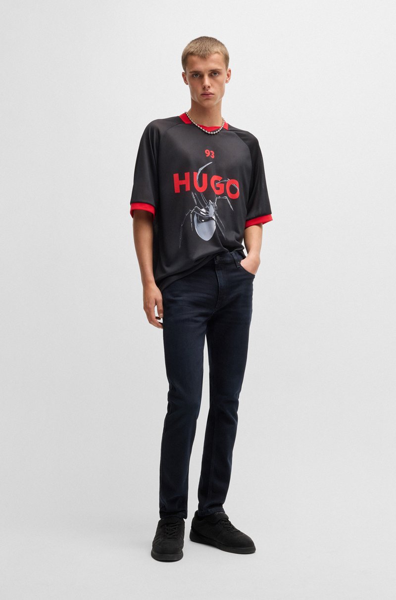Hugo Boss Vaqueros Extra Slim Fit De Denim Elástico Negro Azulado