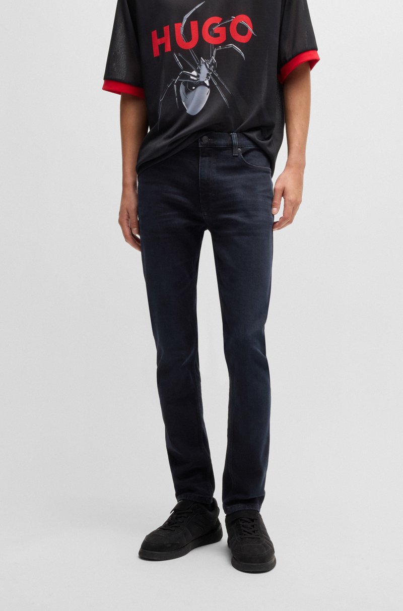 Hugo Boss Vaqueros extra slim fit de denim elástico negro azulado