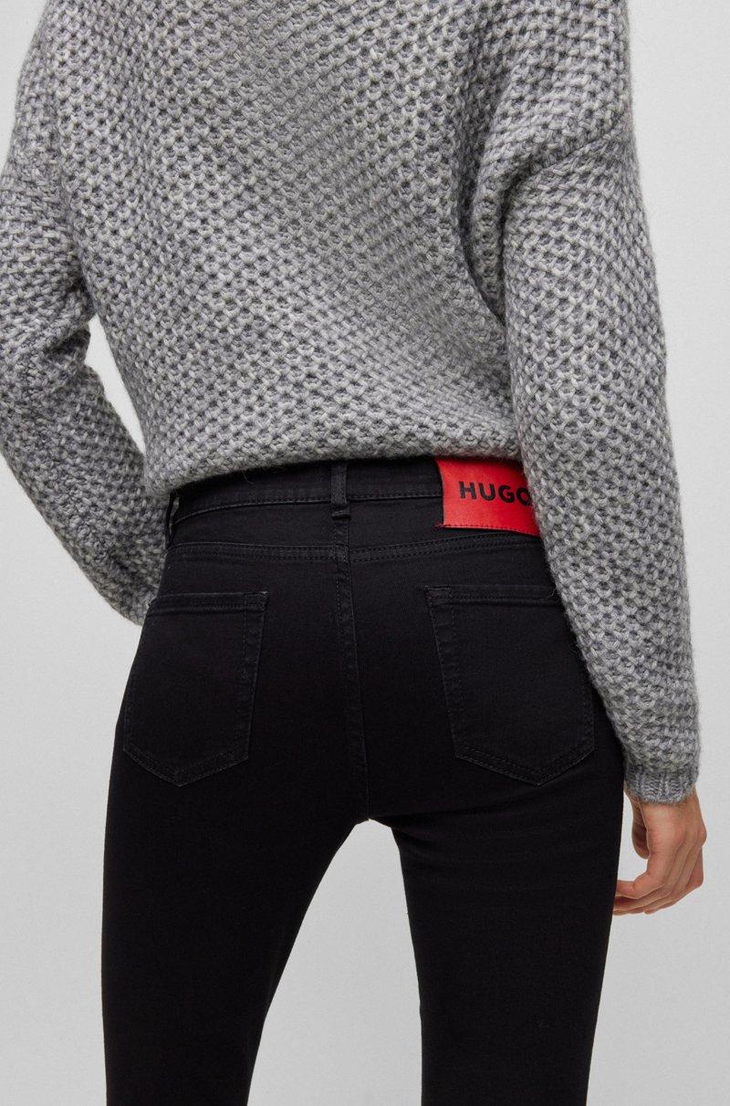 Hugo Boss Vaqueros Extra Slim Fit En Denim Elástico Negro De Gran Comodidad