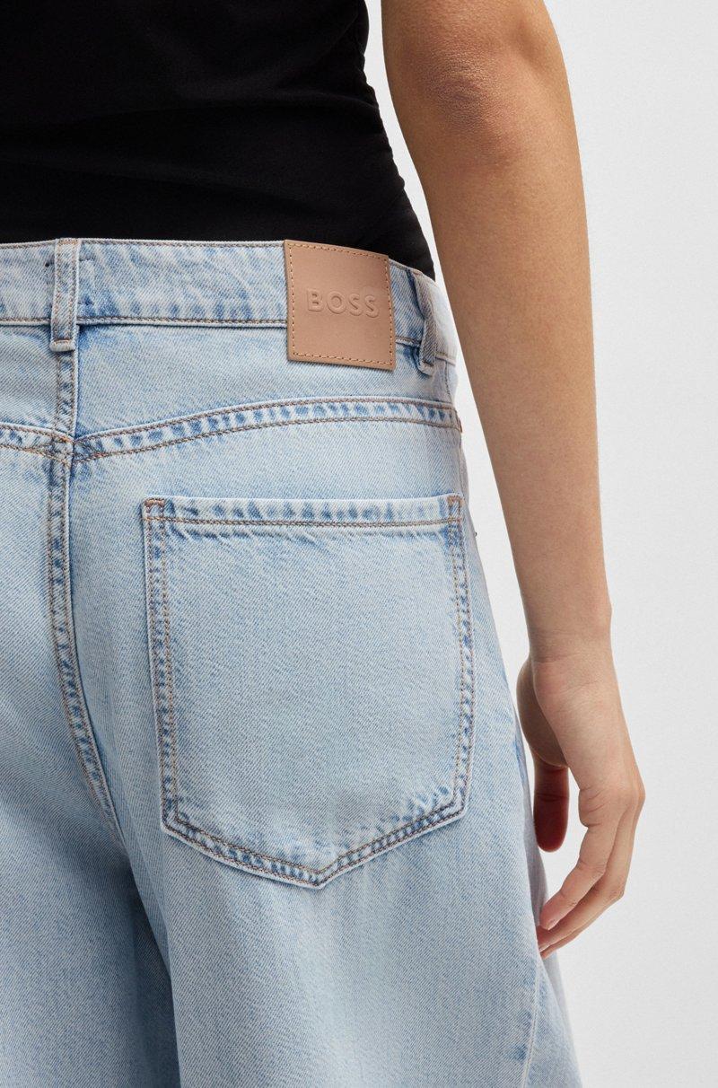 Hugo Boss Vaqueros Loose Fit De Denim Azul Desteñido