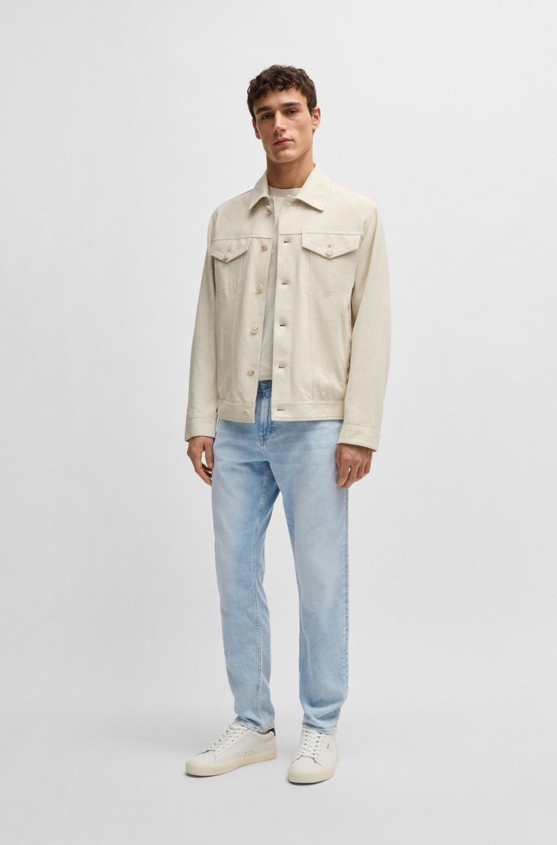 Hugo Boss Vaqueros Maine Regular Fit De Denim Elástico Azul Con Estirado Mecánico