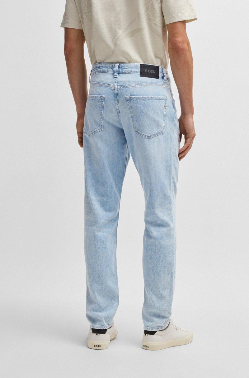 Hugo Boss Vaqueros Maine Regular Fit De Denim Elástico Azul Con Estirado Mecánico