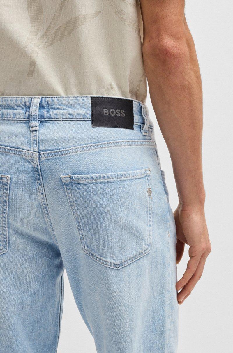 Hugo Boss Vaqueros Maine Regular Fit De Denim Elástico Azul Con Estirado Mecánico