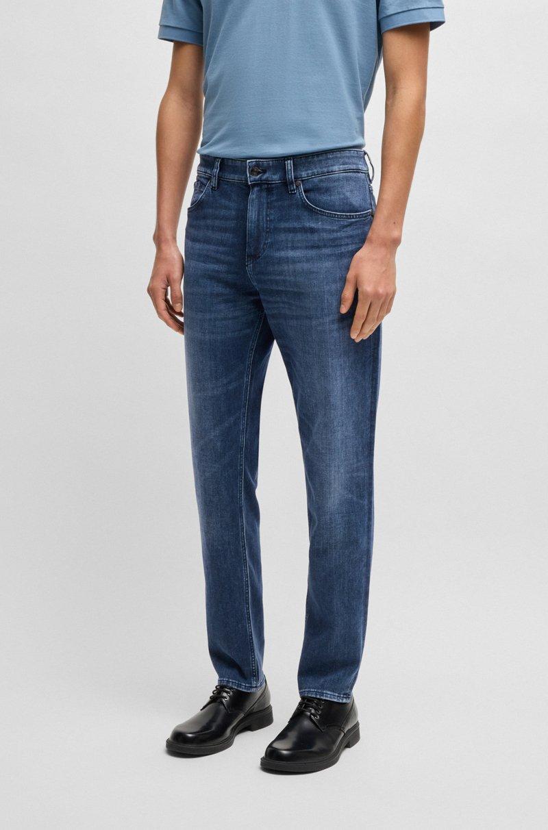 Hugo Boss Vaqueros Maine regular fit de denim italiano azul