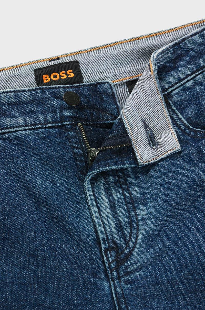 Hugo Boss Vaqueros Maine Regular Fit En Cómodo Denim Elástico Azul