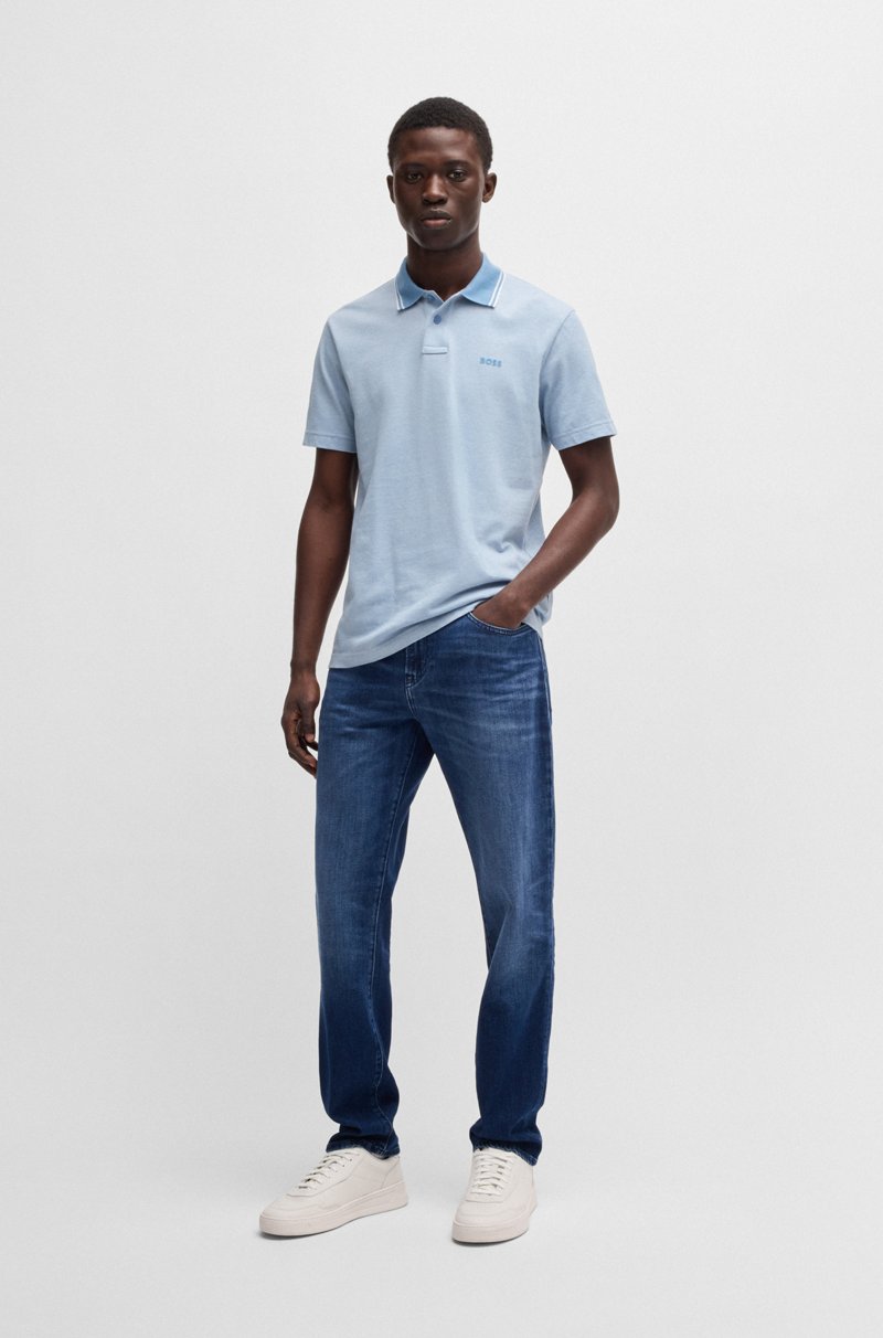 Hugo Boss Vaqueros Maine Regular Fit En Cómodo Tejido Vaquero Elástico Azul