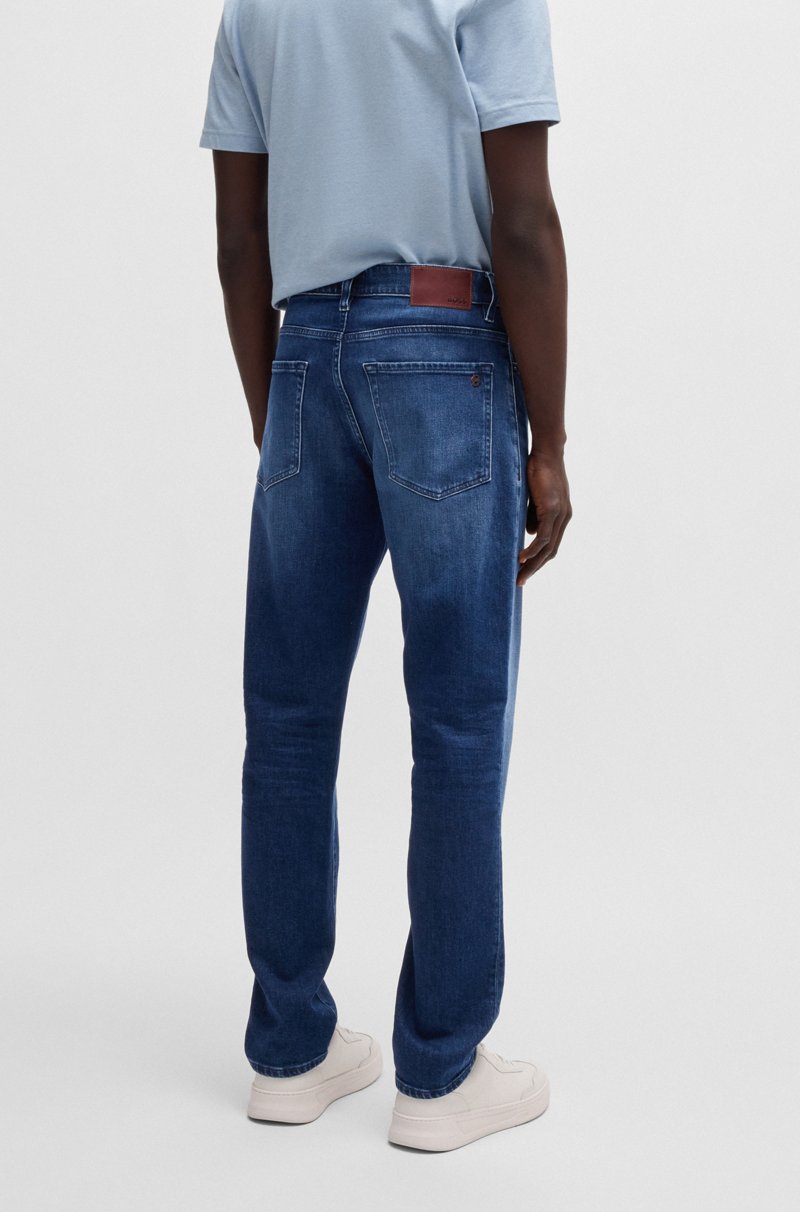Hugo Boss Vaqueros Maine Regular Fit En Cómodo Tejido Vaquero Elástico Azul