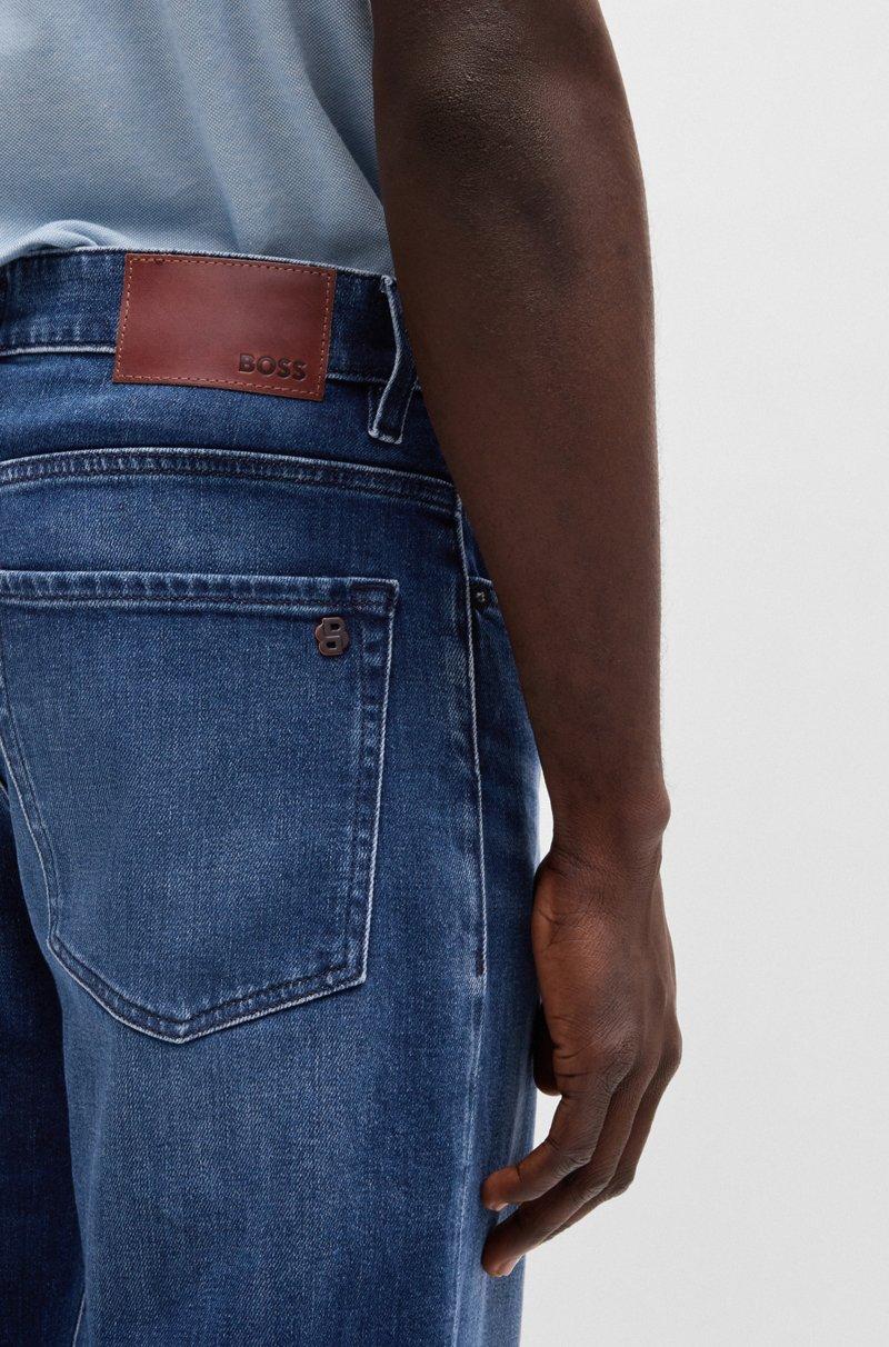 Hugo Boss Vaqueros Maine Regular Fit En Cómodo Tejido Vaquero Elástico Azul
