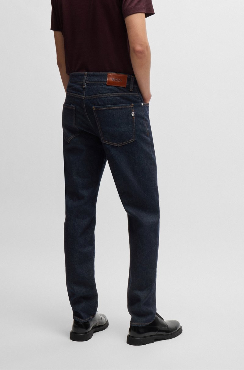 Hugo Boss Vaqueros Maine Regular Fit En Cómodo Tejido Vaquero Elástico Azul Oscuro