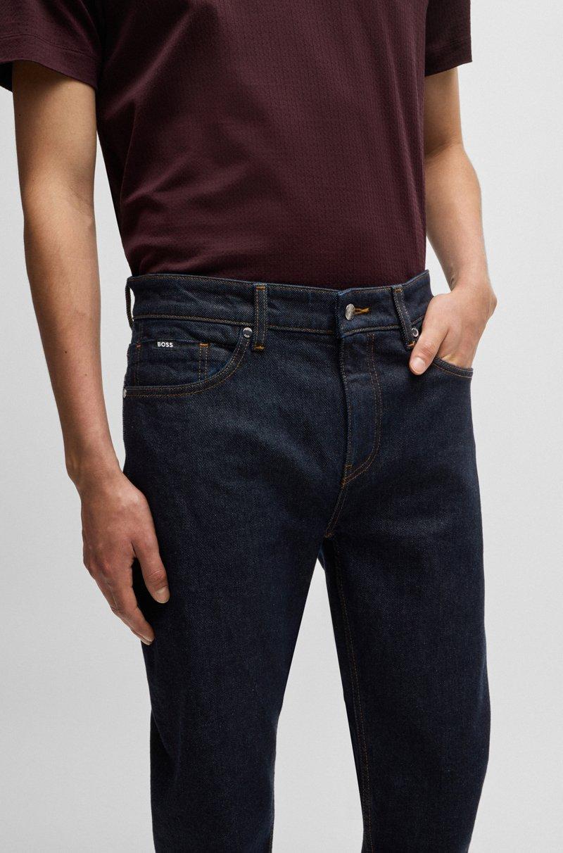 Hugo Boss Vaqueros Maine Regular Fit En Cómodo Tejido Vaquero Elástico Azul Oscuro