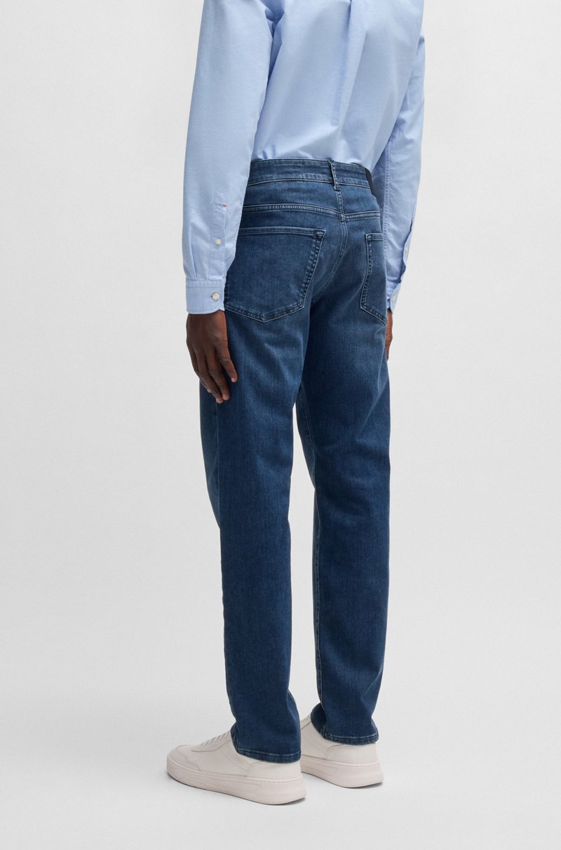 Hugo Boss Vaqueros Maine Regular Fit En Suave Denim Azul Que Facilita El Movimiento