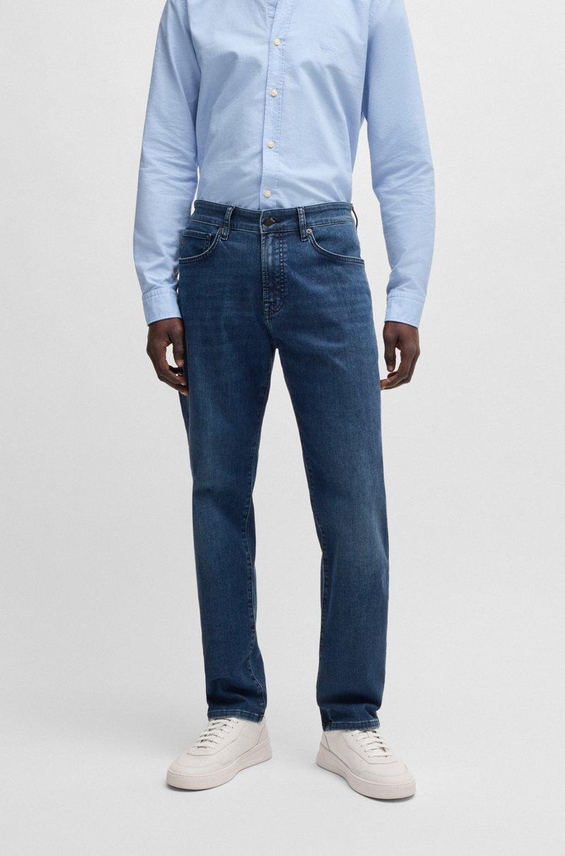 Hugo Boss Vaqueros Maine regular fit en suave denim azul que facilita el movimiento