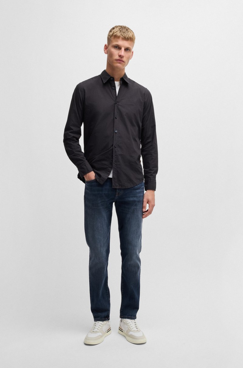 Hugo Boss Vaqueros Maine Regular Fit En Tejido Vaquero Elástico Azul Medio