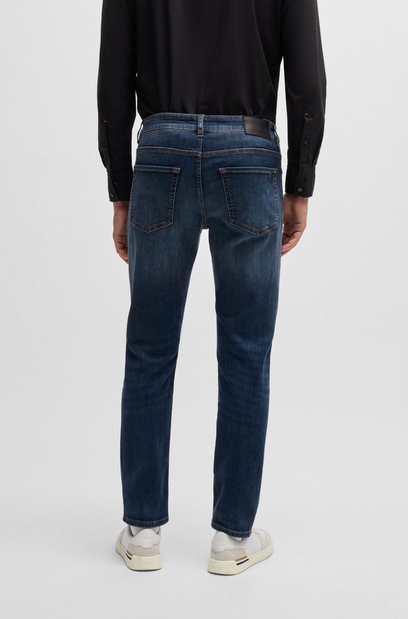 Hugo Boss Vaqueros Maine Regular Fit En Tejido Vaquero Elástico Azul Medio